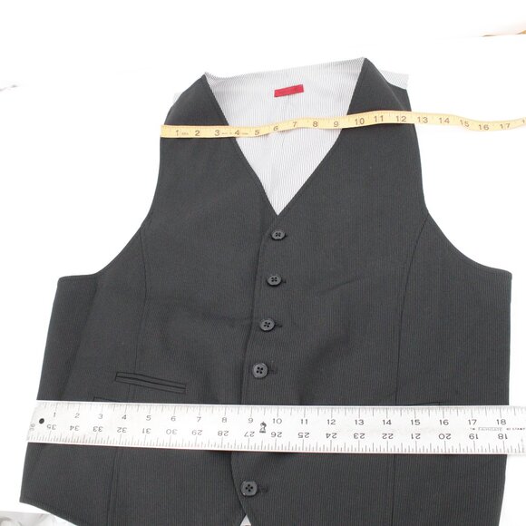 John Varvatos Vest Mens small viscose Blend Striped Gilet Waistcoat gray formal - Picture 9 of 12